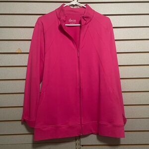 D & Co Denim Company Women's Pink Full Zip Jacket Size L‎